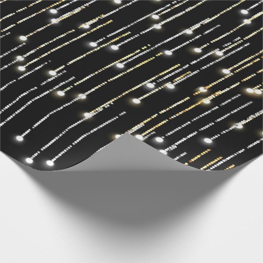 Weihnachts- und Silberglanzlichter Geschenkpapier (Ecke)