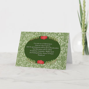 Weihnachts- und Vintage-Kunstbibelvers-Design Karte
