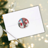 Weihnachts- und Weihnachtsaufkleber Runder Aufkleber