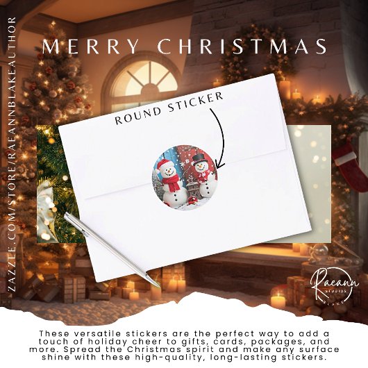 Weihnachts- und Weihnachtsaufkleber Runder Aufkleber