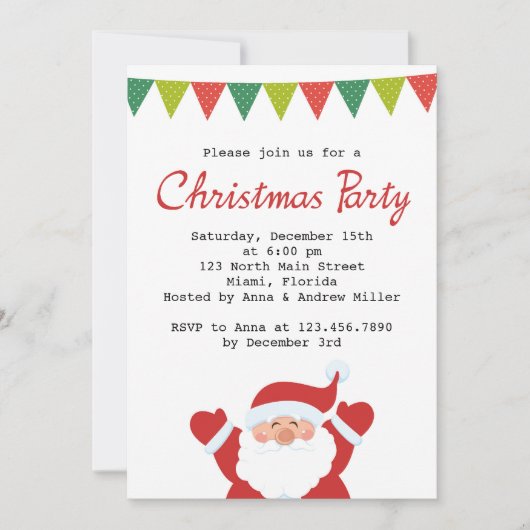 Weihnachts- und Weihnachtsfeiertag einladen Einladung (Vorderseite)