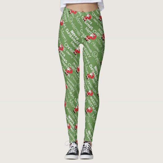 Weihnachts- und Weihnachtsgrafik Leggings (Vorderseite)
