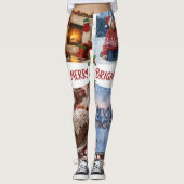 Weihnachts- und Winter-Collage-Leggings Leggings (Vorderseite)