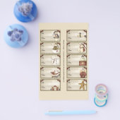 Weihnachts- und WintergeschenkTags auf einem Blatt (Einzeln)