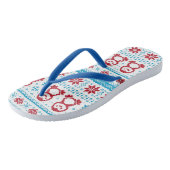 Weihnachts- und Winterstrickmuster Badesandalen (Schrägansicht)