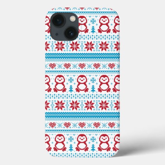 Weihnachts- und Winterstrickmuster Case-Mate iPhone Hülle (Rückseite)