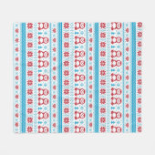 Weihnachts- und Winterstrickmuster Fleecedecke (Vorderseite (Horizontal))