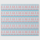 Weihnachts- und Winterstrickmuster Geschenkpapier (Flach)