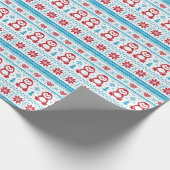 Weihnachts- und Winterstrickmuster Geschenkpapier (Ecke)