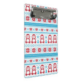 Weihnachts- und Winterstrickmuster Mini Klemmbrett (Schrägansicht)