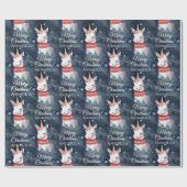 Weihnachts-Unicorn-Sweater Geschenkpapier (Flach)