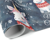 Weihnachts-Unicorn-Sweater Geschenkpapier (Rolleneckpunkt)
