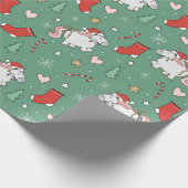 Weihnachts-Unicoro-Urlaubspapier Geschenkpapier (Ecke)