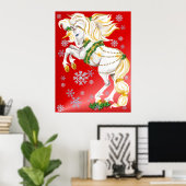 Weihnachts-Unicoron-Plakat Poster (Heimbüro)
