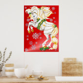 Weihnachts-Unicoron-Plakat Poster (Küche)