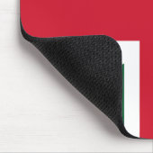 Weihnachts-Union-Jack ~ Rot, Grün und Weiß Mousepad (Ecke)