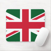 Weihnachts-Union-Jack ~ Rot, Grün und Weiß Mousepad (Mit Mouse)