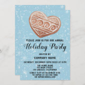 Weihnachts-Unternehmen Holiday Party Blue Snow Einladung (Vorne/Hinten)