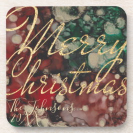 Weihnachts-Untersetzer Colorburst Reds Grüntöne Getränkeuntersetzer
