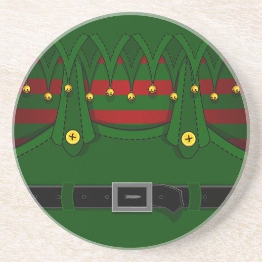 Weihnachts-Untersetzer Festliche Elf Drink Küste Getränkeuntersetzer (Vorne)