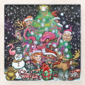 Weihnachts-Untersetzer Glasuntersetzer (Vorderseite)