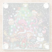 Weihnachts-Untersetzer Glasuntersetzer (Rückseite)