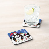 Weihnachts-Untersetzer glücklich Moo Year Getränkeuntersetzer (Rechte Seite)