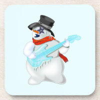 Weihnachts-Untersetzer mit Snowman Rock