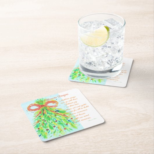 Weihnachts-Untersetzer Rechteckiger Pappuntersetzer (Vor Ort)