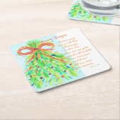 Weihnachts-Untersetzer Rechteckiger Pappuntersetzer (angewinkelt)