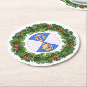 Weihnachts-Untersetzer Runder Pappuntersetzer (Angewinkelt)