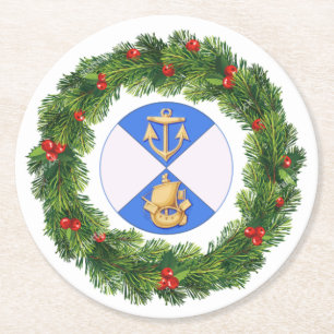 Weihnachts-Untersetzer Runder Pappuntersetzer