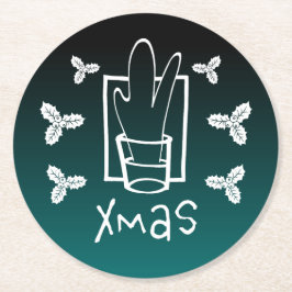 Weihnachts-Untersetzer Runder Pappuntersetzer