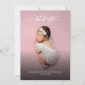 Weihnachts-Urlaub Baby Foto Birth Ankündigung (Vorderseite)
