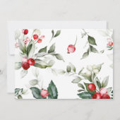 Weihnachts-Urlaub Baby Foto Geburtsankündigung Einladung (Rückseite)