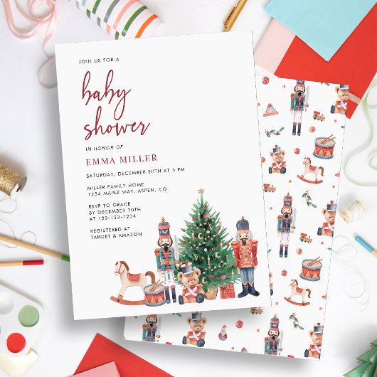 Weihnachts-Urlaub Kinderdusche Einladung