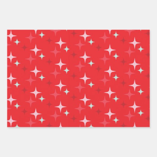 Weihnachts-US Flagge-Wrapping Paper-Set Geschenkpapier Set (Vorderseite)