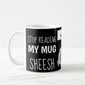 Weihnachts Valentine Novelty Fashion STOP LESEN Kaffeetasse (Links)