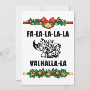 Weihnachts-Valhalla-Wurfkissen Feiertagskarte