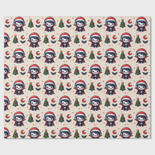 Weihnachts-Vampire Geschenkpapier (Flach)