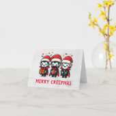 Weihnachts-Vampire Karte (Gelbe Blume)