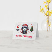 Weihnachts-Vampire Karte (Gelbe Blume)