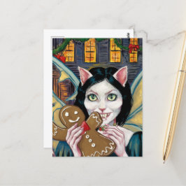 Weihnachts-Vampirküche mit Lebkuchenkoch Postkarte