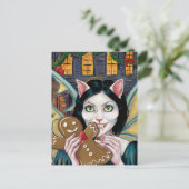 Weihnachts-Vampirküche mit Lebkuchenkoch Postkarte (Stehend Vorderseite)