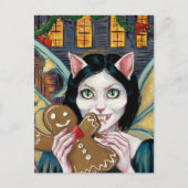 Weihnachts-Vampirküche mit Lebkuchenkoch Postkarte (Vorderseite)