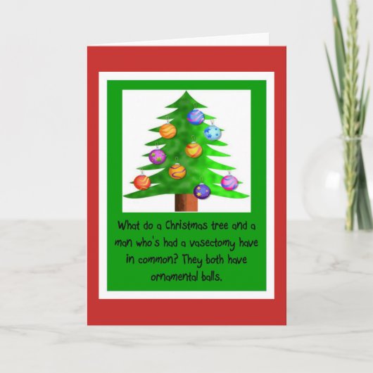 Weihnachts-Vasektomie Feiertagskarte (Vorderseite)