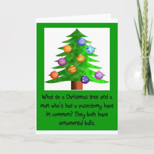 Weihnachts-Vasektomie Feiertagskarte (Vorderseite)