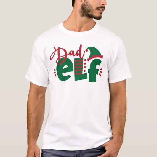 Weihnachts-Vater Elf T-Shirt (Vorderseite)