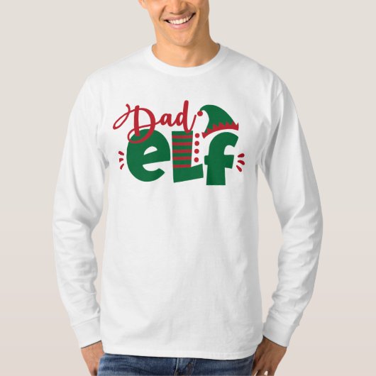 Weihnachts-Vater Elf T-Shirt (Vorderseite)