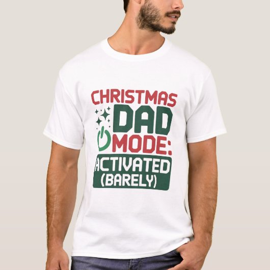 Weihnachts-Vater-Modus-Design im Tech-Stil T-Shirt (Vorderseite)